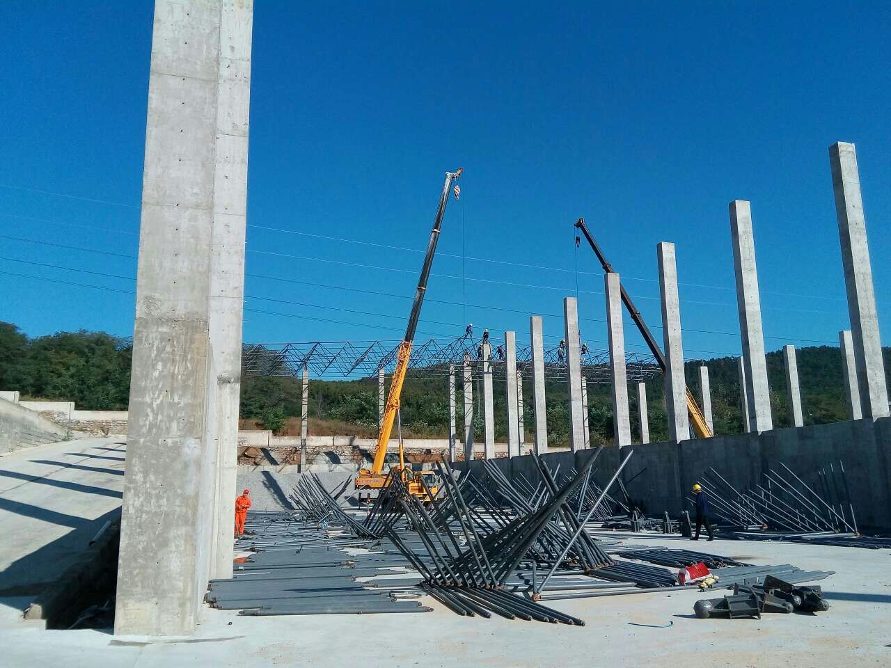 北海搅拌站网架